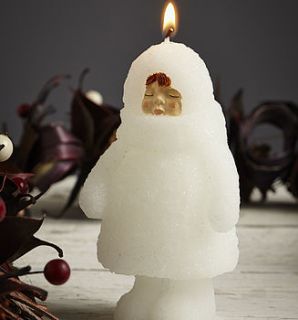 snow eskimo candle by lime lace