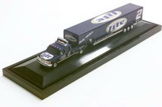 Rusty Wallace Miller Lite 1:64 Dually with Trailer —