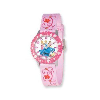Disney Princess Kids Printed Fabric Band Time Teacher Watch: Disney: Watches