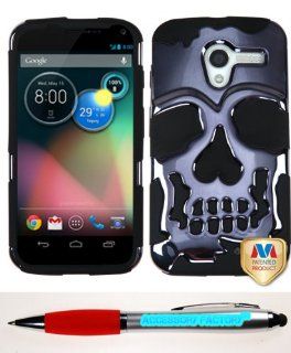 Accessory Factory(TM) Bundle (the item, 2in1 Stylus Point Pen) MOTOROLA Moto X Titanium Red Black TUFF Hybrid Phone Protector Cover: Cell Phones & Accessories