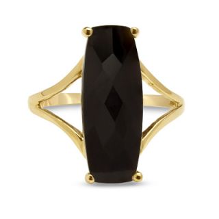 Cushion Cut Lab Created Black Onyx Bar Ring in 10K Gold   Zales