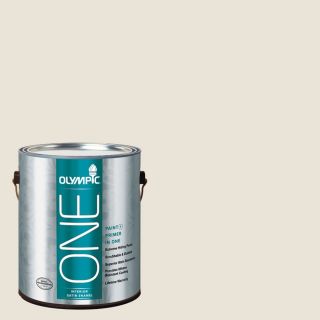 Olympic One 124 fl oz Interior Satin China White Latex Base Paint and Primer in One with Mildew Resistant Finish