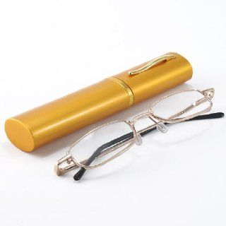 Modern Design Eyewear Set Slim Protective Hard Case + Clear View Spring Hinge Reading Glasses +2.00 : Magnifiers : Office Products
