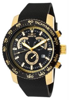 Invicta 11293  Watches,Mens Specialty Chronograph Black Textured Dial Black Textured Polyurethane, Chronograph Invicta Quartz Watches