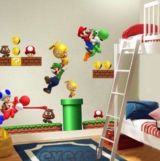 Shop Super Mario Bros Kids Removable Nursery Home Decor Wall Sticker Decals at the  Home Dcor Store