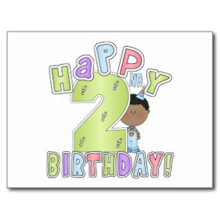 Boys Happy 2nd Birthday,African American Postcards