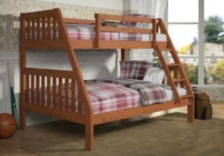 Bunk Bed Twin over Full Mission Style  Cinnamon Finish  Includes Drawers!!!: Home & Kitchen