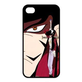 Fashiondiy Popular Japanese Anime One Piece Eagle Eye Mihawk Design Apple Iphone 4/4S Best Rubber Case Cover Cell Phones & Accessories