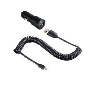 OEM HTC CC C200 Micro USB Coiled Cable and USB Car Charger Adapter for One Series; M7, M8, M9, Max, Mini, Desire SV, X, DroidDNA, EVO 4G, 8XT, Droid Incredible, Thunderbolt 4G, Freestyle, 7 PRO, DROID Incredible 2. EVO 4G, EVO SHIFT 4G, Speedy, Knight, Ins