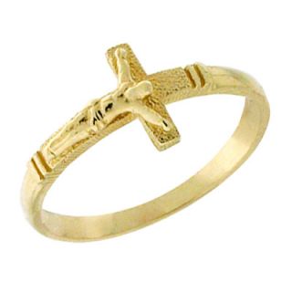 crucifix ring in 14k gold size 4 orig $ 179 00 now $ 152 15 add