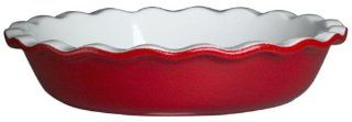Emile Henry 9 Inch Pie Dish, Cerise Red: Kitchen & Dining