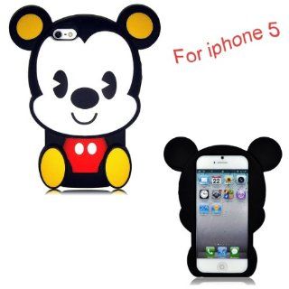 Disney 3D Cute Cartoon Mickey Mouse Soft Silicone Skin Case Cover For iphone 5 5G Xmas Gift: Cell Phones & Accessories