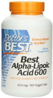 Doctor's Best Alpha Lipoic Acid, 600 Mg, 180 Veggie Caps Health & Personal Care