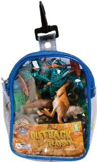Australian Outback Animal Playset in Clip Bag: 12 Piece Toy Figure set for Play on the GO!: Toys & Games