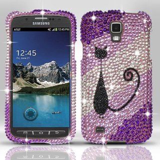 For Samsung Galaxy S4 ACTIVE i537 i9295 (AT&T) Full Diamond Design   Cat FPD: Cell Phones & Accessories
