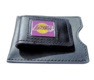 NBA Los Angeles Lakers Leather Money Clip and Card Case : Sports Fan Wallets : Sports & Outdoors