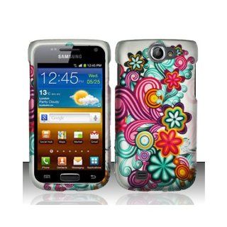 Purple Blue Flower Hard Cover Case for Samsung Galaxy Exhibit 4G SGH T679: Cell Phones & Accessories