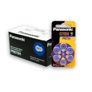 60 Panasonic Hearing Aid Batteries Size: 675 + Battery Holder Keychain Kit: Health & Personal Care