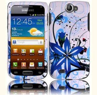 White Blue Flower Hard Cover Case for Samsung Galaxy Exhibit 4G SGH T679: Cell Phones & Accessories