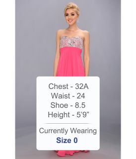 Faviana Strapless Sweetheart Gown w/ Bust Detail 7335