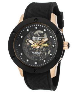 Rotary Men's Editions Automatic See Through Black Dial Two Tone Ip Case Black Rubber: Watches
