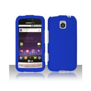 Blue Hard Cover Case for LG Optimus M MS690 C LW690: Cell Phones & Accessories