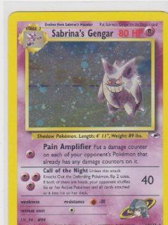 Pokemon Card   Gym Heroes 14/132   SABRINA'S GENGAR (holo foil): Toys & Games