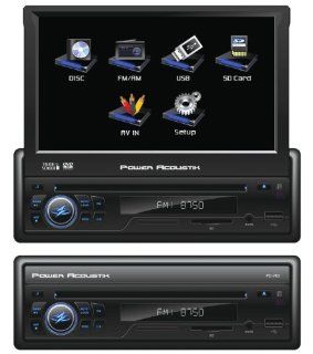 POWER ACOUSTIK PD 702 Single DIN Multimeadia Source with Motorized 7 Inch Flip Out LCD Touch Screen : Vehicle Dvd Players : Car Electronics