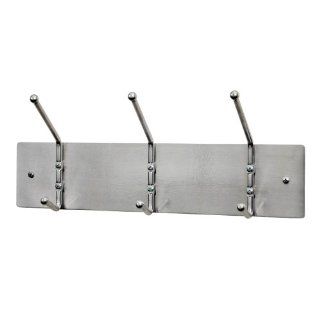 Ex Cell Kaiser 703 SA Aluminum Wall Mounted Rack with 3 Plated Double Hooks, 18" Length x 3 3/4" Width x 4" Height: Industrial & Scientific