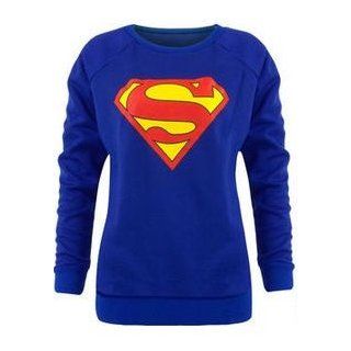 Womens Long Sleeved Superman Sweater (Mtc) Fashion Sweatshirts