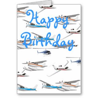 Airplanes birthday card