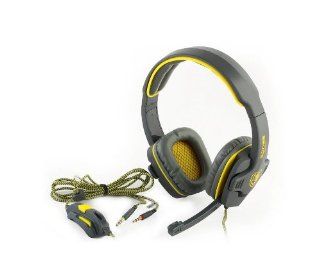 SADES SA 708 Gaming Headset with Mic & Remoter(for volume and mic), Over Ear Headset (Grey+Yellow): Cell Phones & Accessories