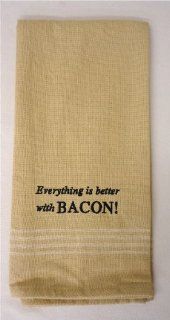 Hand Towel   Dishtowel   Everything is better with BACON!   100% Cotton   27.5" X 19.5"   Potholders