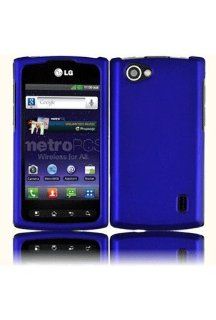HHI Rubberized Shield Hard Case for LG MS695 Optimus M+   Blue (Package include a HandHelditems Sketch Stylus Pen): Cell Phones & Accessories