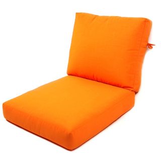 Sunbrella 5406 0000 Tangerine Canvas Outdoor 2 pc Club Chair Cushion