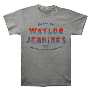 Waylon Jennings God, Guns And Wayland T shirt: Music Fan T Shirts: Clothing