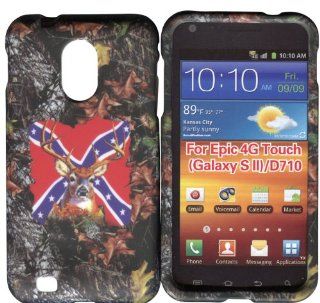 Camo Rebal Flag Stem Samsung Epic 4G Touch (Galaxy S 2, II) D710 Sprint Case Cover Hard Phone Case Snap on Cover Rubberized Touch Faceplates: Cell Phones & Accessories