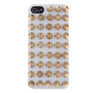Golden Triangle Rivet Decorated White Hard Case for iPhone 5/5S : Cell Phone Carrying Cases : Sports & Outdoors