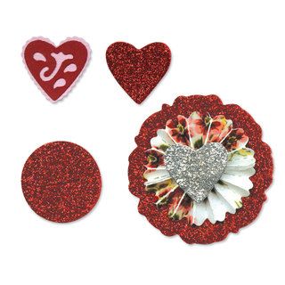 Sizzix Sizzlits Accordion Fold Flowers #2 Die Set By Scrappy Cat (3 Pack)