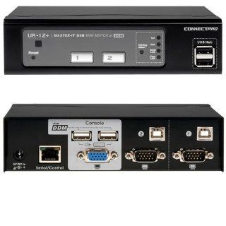 ConnectPRO 2 port USB VGA KVM Switch W/DDM UR 12 PLUS KIT: Electronics