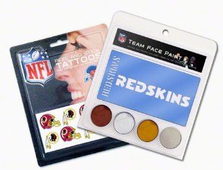 Washington Redskins Face Paint and Tattoo Pack: Sports & Outdoors