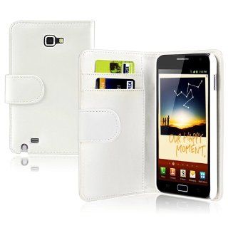 CommonByte WHITE LEATHER HARD CASE COVER WALLET FOR Samsung Galaxy Note LTE SGH i717 AT&T: Cell Phones & Accessories