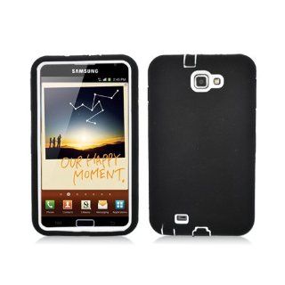 Clear Black Hard Soft Gel Dual Layer Cover Case for Samsung Galaxy Note N7000 SGH I717 SGH T879: Cell Phones & Accessories
