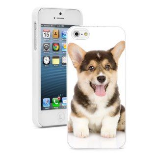 Apple iPhone 5 5S White 5W717 Hard Back Case Cover Color Corgi Puppy Dog Cell Phones & Accessories
