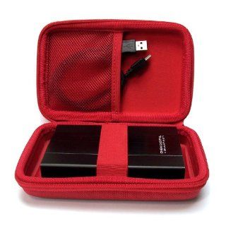 Drive Logic DL 64 Portable EVA Hard Drive Carrying Case Pouch (Red): Computers & Accessories