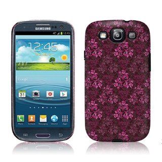 TaylorHe Purple Vintage Floral Patterns Samsung Galaxy S3 Siii i9300 Hard Case Printed Samsung Galaxy S3 Siii i9300 Cases UK MADE All Around Printed on Sides 3D Sublimation Highest Quality: Cell Phones & Accessories