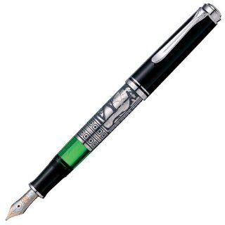 Pelikan Toledo M710 Black/Silver Medium Point Fountain Pen   902429 : Fine Writing Instruments : Office Products