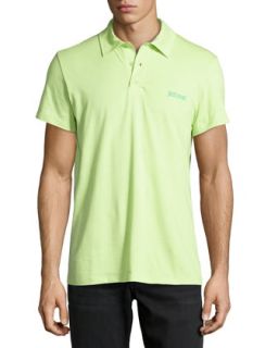 Stretch Jersey Polo Shirt, Acid Green
