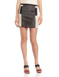 Tracy Reese Women's Perforated Front Skirt, Black/Ecru, 0 at  Womens Clothing store