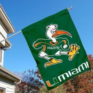 University of Miami Hurricanes House Flag : Outdoor Flags : Sports & Outdoors